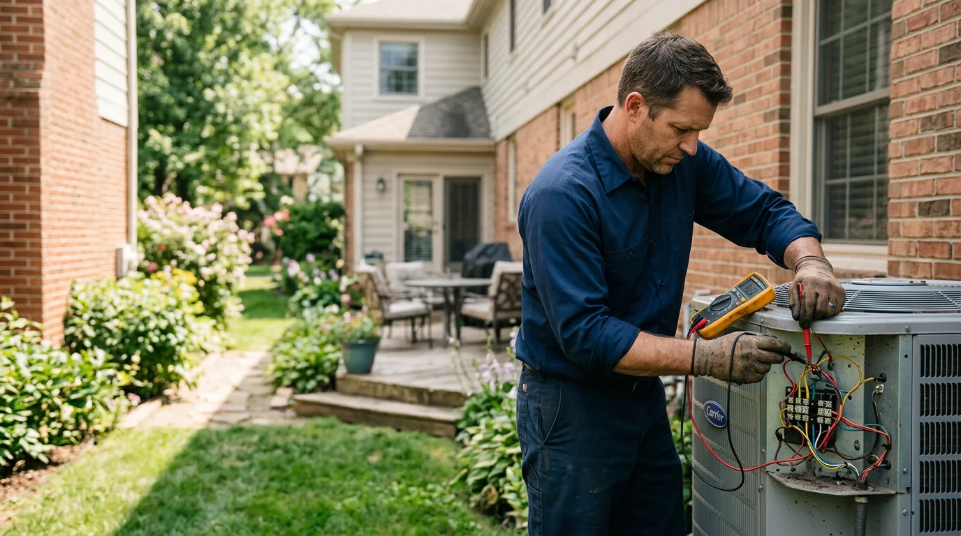 HVAC technician working near Canaseraga, NY